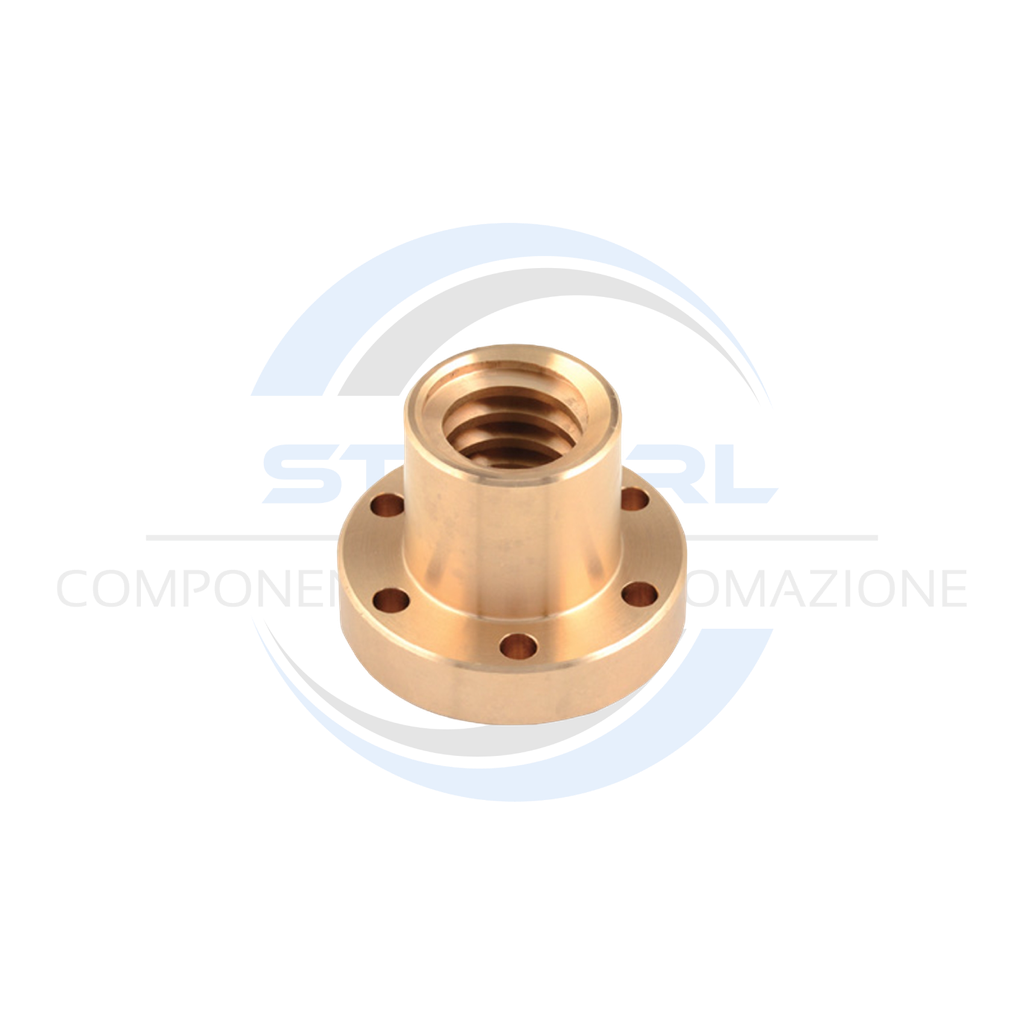 Flanged bronze nut Tr20x4 rh