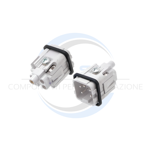 [00000504] Connettore 4P.+1 10A ILME Maschio CKM04